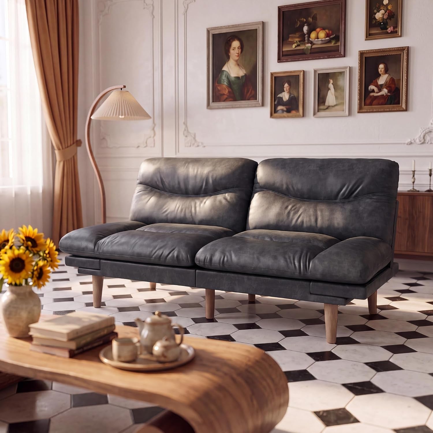 futon-sofa-bed-66-loveseat-with-adjustable-armrest-backrest