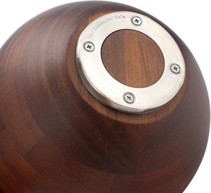 Acacia Wood Mixing Bowl Compatible with 4.5-5 Qt Tilt-Head Stand Mixers, Natural Wooden Bowls with Stainless Steel Locking Base4