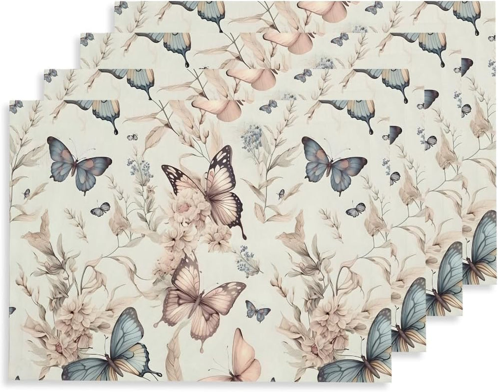 12x18-fairy-white-beige-butterfly-flowers-placemats-set-of-4-washable-thick-place-mats-kitchen-table-mats-decorative-linen-fabric-table-mat-for-dining-table-kitchen-home-decor
