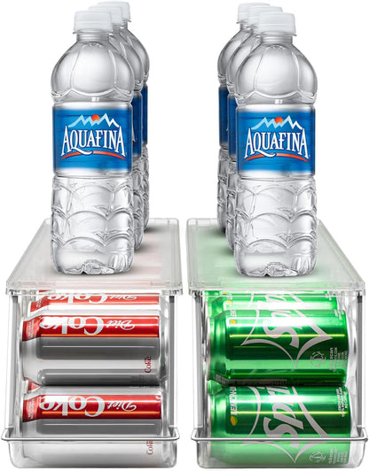Soda Can Organizer for Fridge & Freezer, Stackable with Lid (2 Pack)7