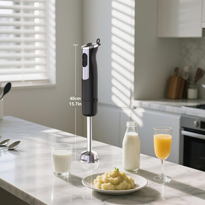 Immersion Blender Handheld for Kitchen, Hand Blender, 12 Speeds & Turbo Mode Electric Stick Hand Mixer for Baby Food, Smoothie, Puree, Soup, Sauces3