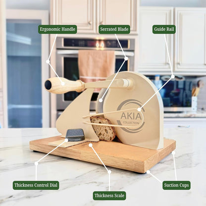 Manual Bread Slicer for Homemade Bread, Sourdough, Adjustable Thickness3