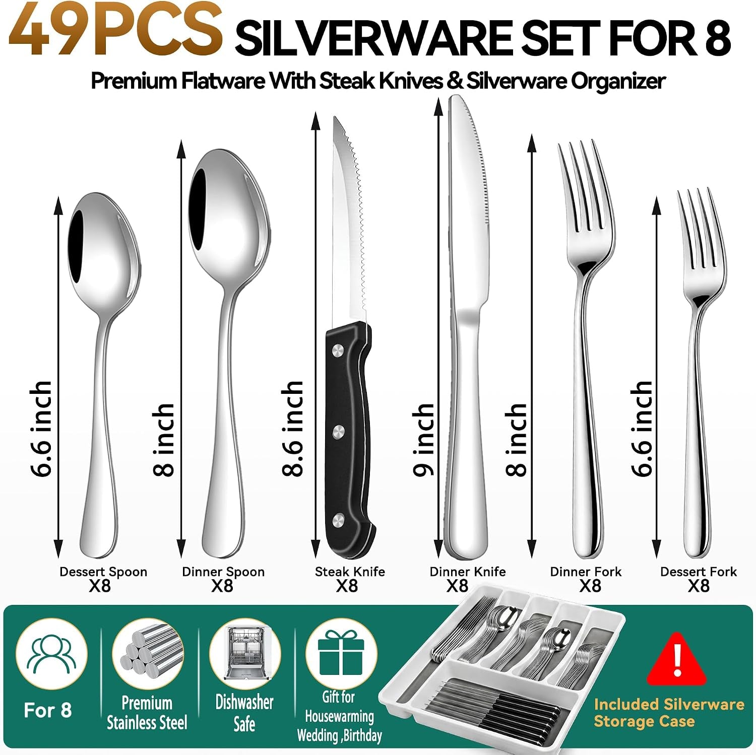 49-piece-silverware-set-with-organizer-stainless-steel-flatware-utensils-set-for-8-forks-and-spoons-silverware-set-cutlery-set-with-steak-knives-dishwasher-safe