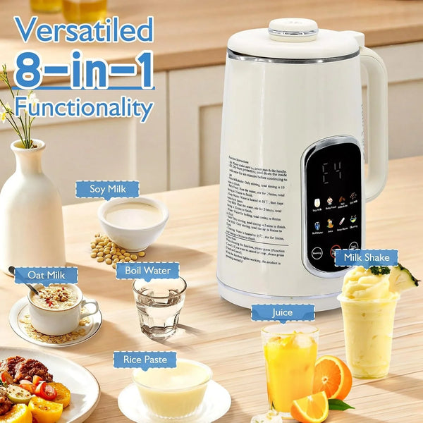 40Oz Nut Milk Maker Machine, 8 in 1 Self-Cleaning Automatic Blender | LED Touch Panel, Homemade Soy, Almond, Oat, Coconut, Plant Based and Non Dairy Beverages, 12H Delay Start, Self-Cleaning2