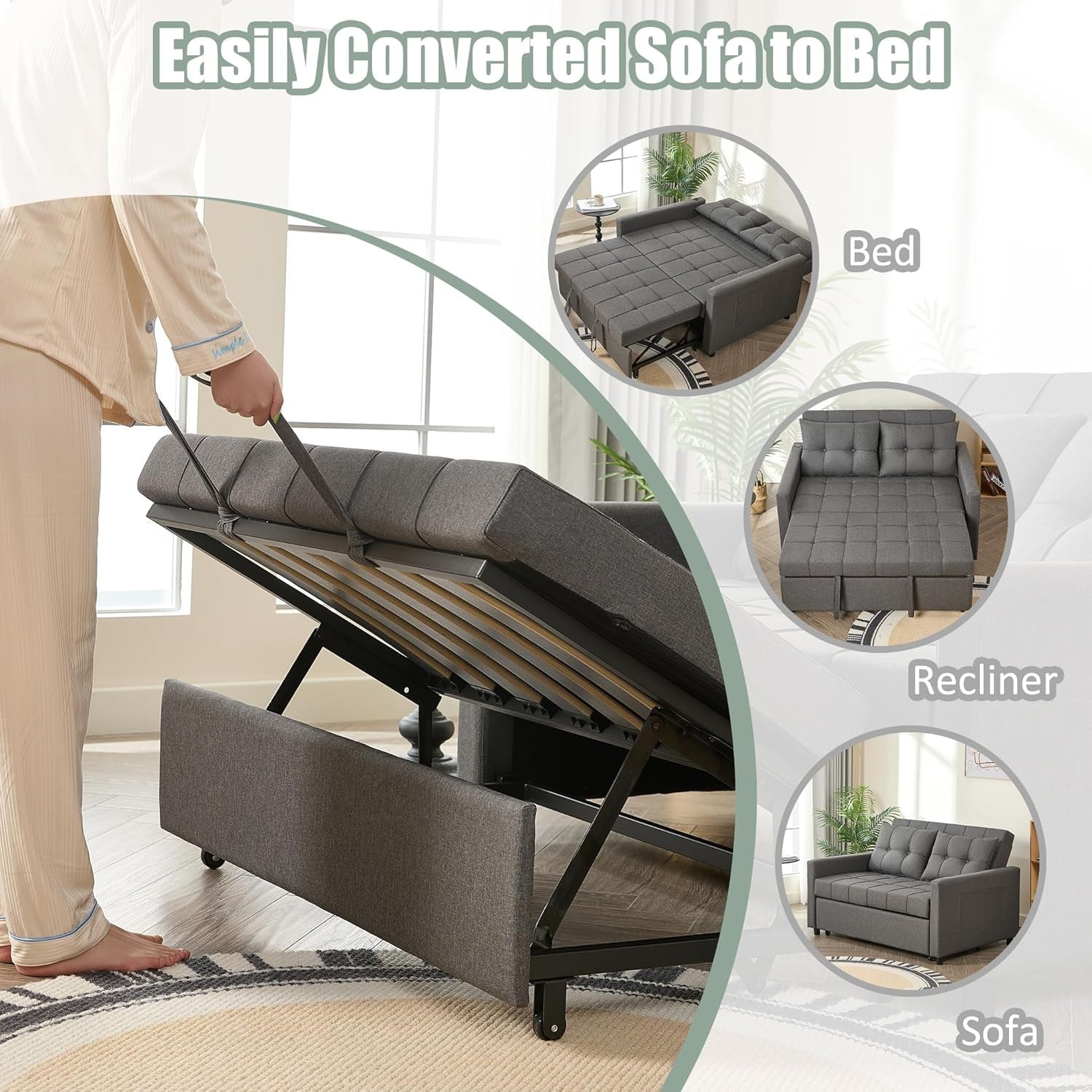 52-3-in-1-convertible-sleeper-sofa-bed-linen-dark-gray