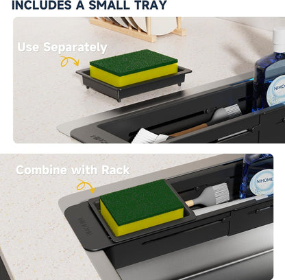 Extendable Kitchen Sink Caddy, Small Brush Sponge Storage Holder3