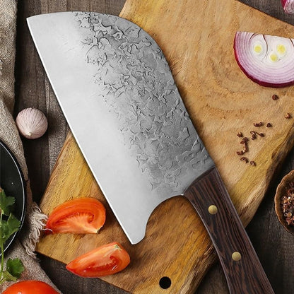 Meat Cleaver Knife, 8 Inch Handmade Kitchen Knife Chef Knife High-Carbon Meat Vegetable Chopper Traditional Butcher Cleaver Slicing Knife Cooking Tools4