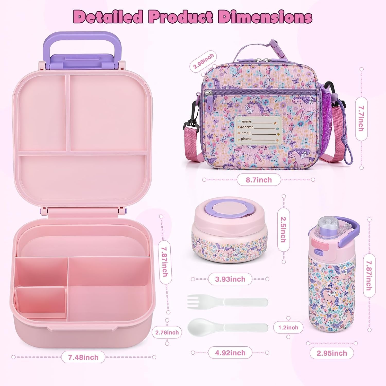 bento-lunch-box-for-kids-with-7oz-soup-thermo-insulated-stainless-steel-kids-water-bottle-with-straw-and-insulated-lunch-bag-leak-proof-lunch-food-container-with-ice-pack-for-schoolpink-horse