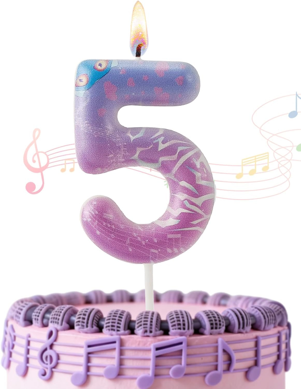 k-pop-theme-pink-purple-birthday-number-candles-demon-hunter-girls-birthday-decorations-witch-hunters-cake-topper-birthday-party-supplies-for-boys-girls-number-5