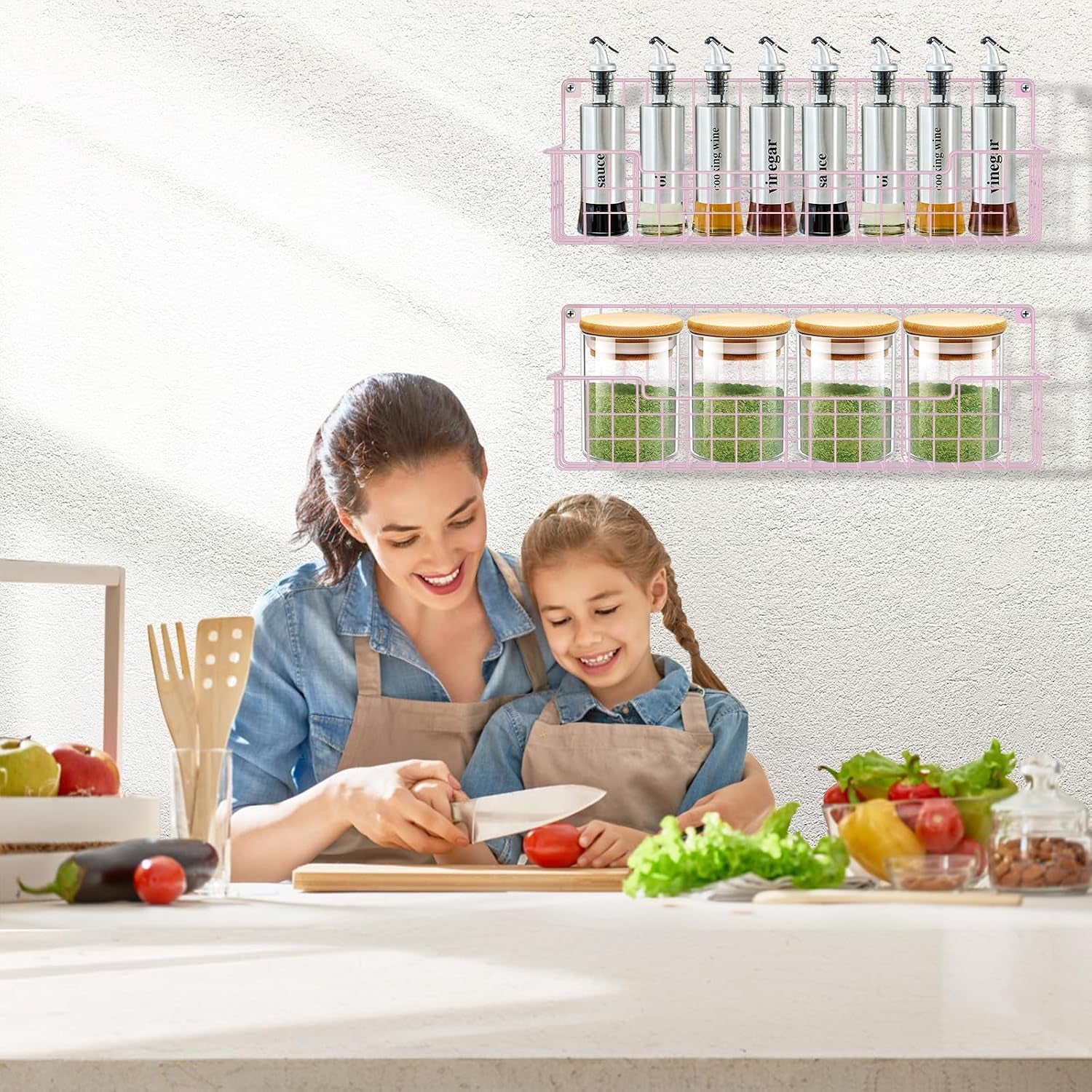 spice-rack-4-pack-seasoning-organizer-wall-mounted-for-kitchen-storage-organization-metal-spice-holder-shelf-for-cabinet-pantry-pink