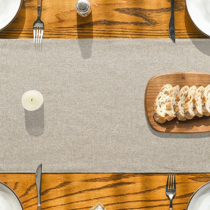 Light Brown Table Runner, Seasonal Fall Washable Kitchen Dining Table Decoration for Home Party Decor 13X72 Inch3