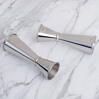 Double Cocktail Jigger for Bartending, 2 OZ & 1 OZ, Rolled Edge | Premium 304 18/8 Stainless Steel, Internal Measurements, Japanese Jigger, Ideal for Bartending4