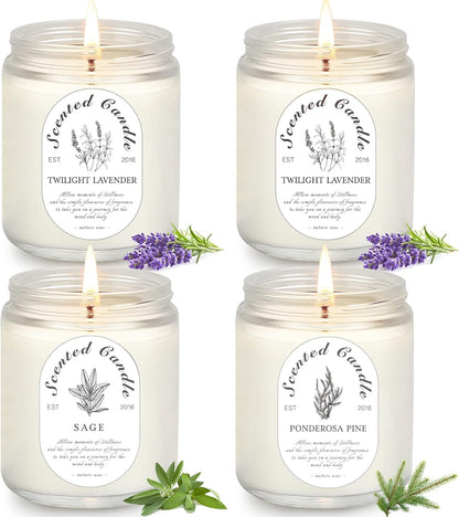 Scented Candles Gift Set, 4 Pack 7 Oz Soy Wax Candles for Home1