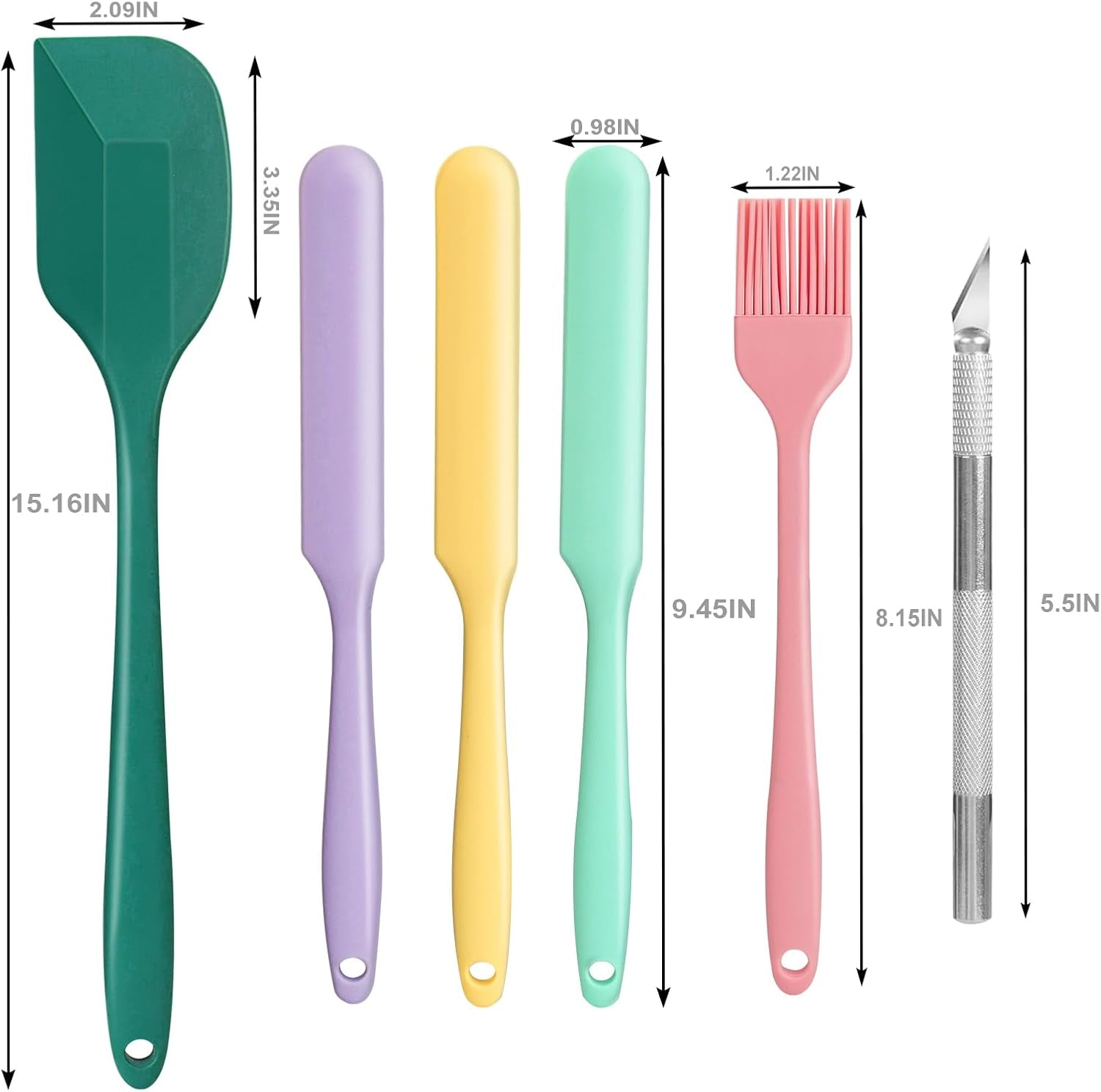 6-pcs-silicone-spurtle-spatula-set-for-sourdough-starter-baking-cooking