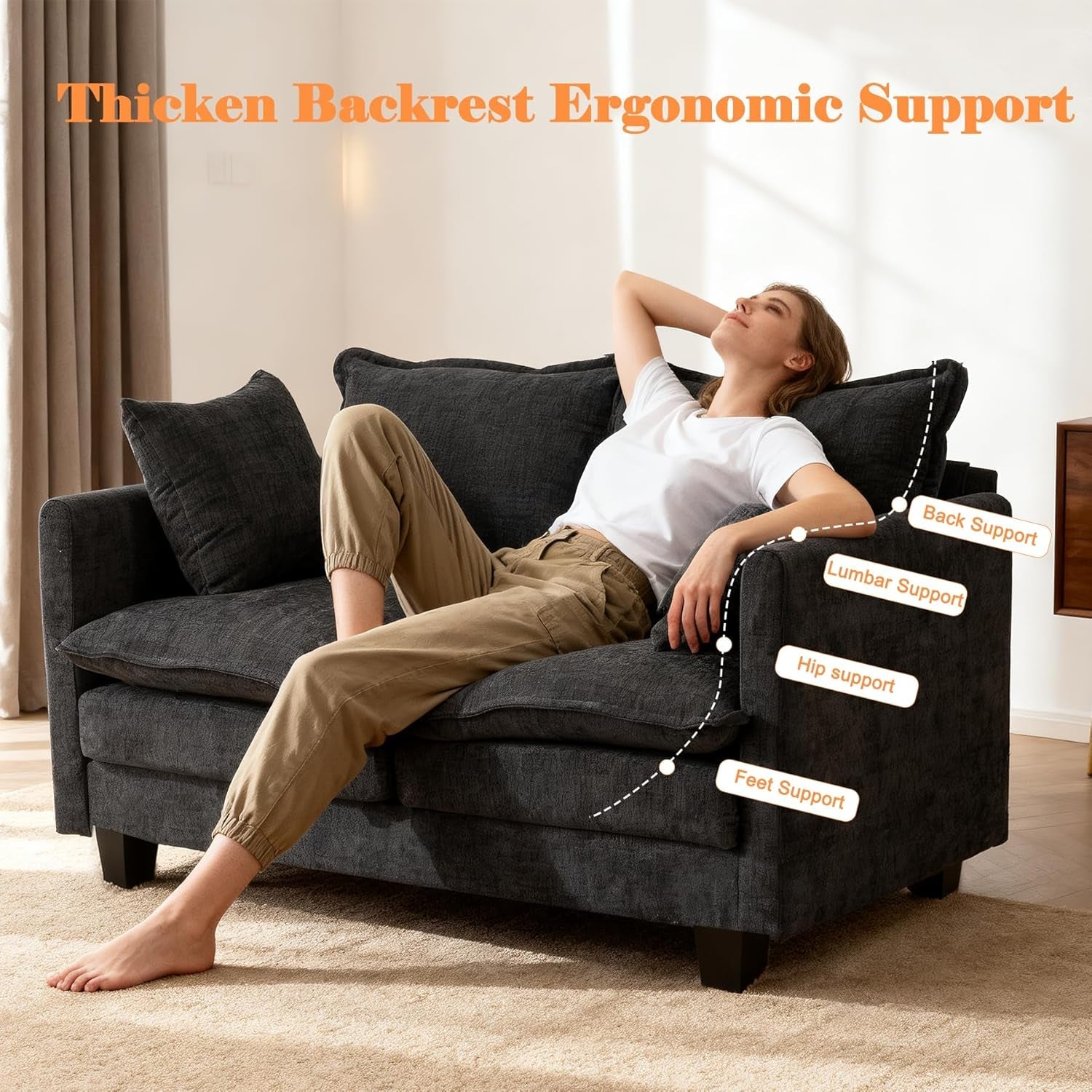 50-loveseat-sofa-cloud-sofa-couch-modern-loveseats-2-seat-couch-27-deep-seat-with-2-pillows-for-small-spaces-apartment-studio-office-bedroom-living-room-black