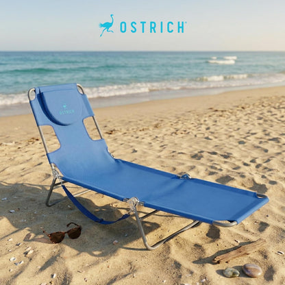 the Original Chaise Lounge 72"X22" Portable Reclining Lounger, Blue | Outdoor Relaxing Pool Tanning Chair, Lightweight Beach Recliner with Adjustable Backrest and Carry Strap, 250 Lb Capacity9