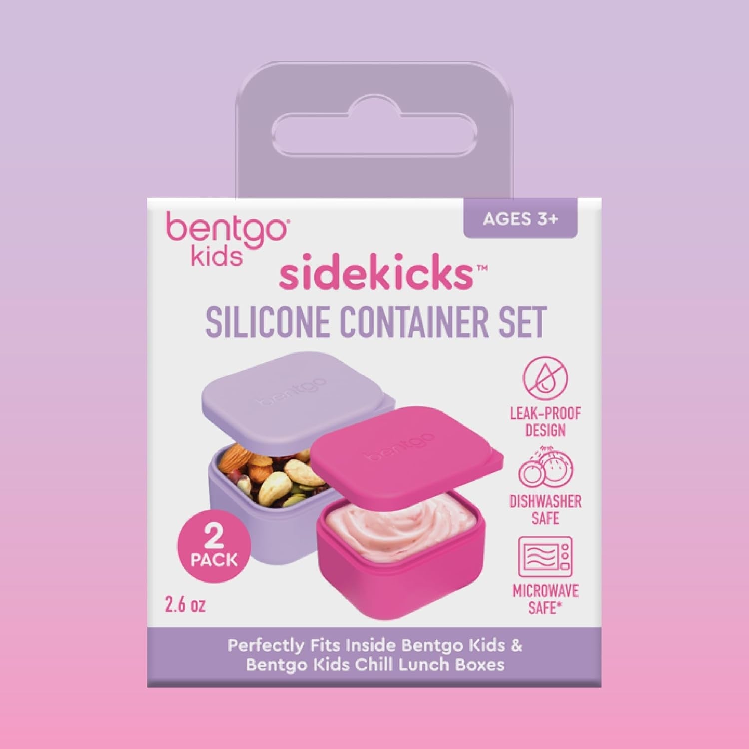 bentgo-sidekicks-2-pack-silicone-container-set-dipping-sauce-cups-for-condiments-small-snacks-reusable-durable-leak-proof-liquid-storage-salad-dressing-container-2-6-oz-lavender-pink
