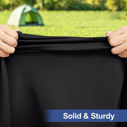 Rectangle Table Cloth Cover 6 Foot Black Elastic Fitted Tablecloth | Water-Resistant Polyester Tablecloth Fits 30" X 72" Folding Tables, Washable Table Protector for Picnic, Camping, Outdoor4