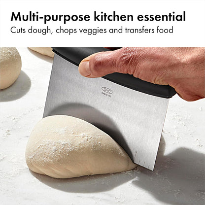 OXO Good Grips Multi-Purpose Scraper & Chopper | Dough Cutter for Pizza, Bread and Cookie Dough, Multi-Purpose Vegetable Chopper, Dishwasher-Safe, Pastry Scraper7