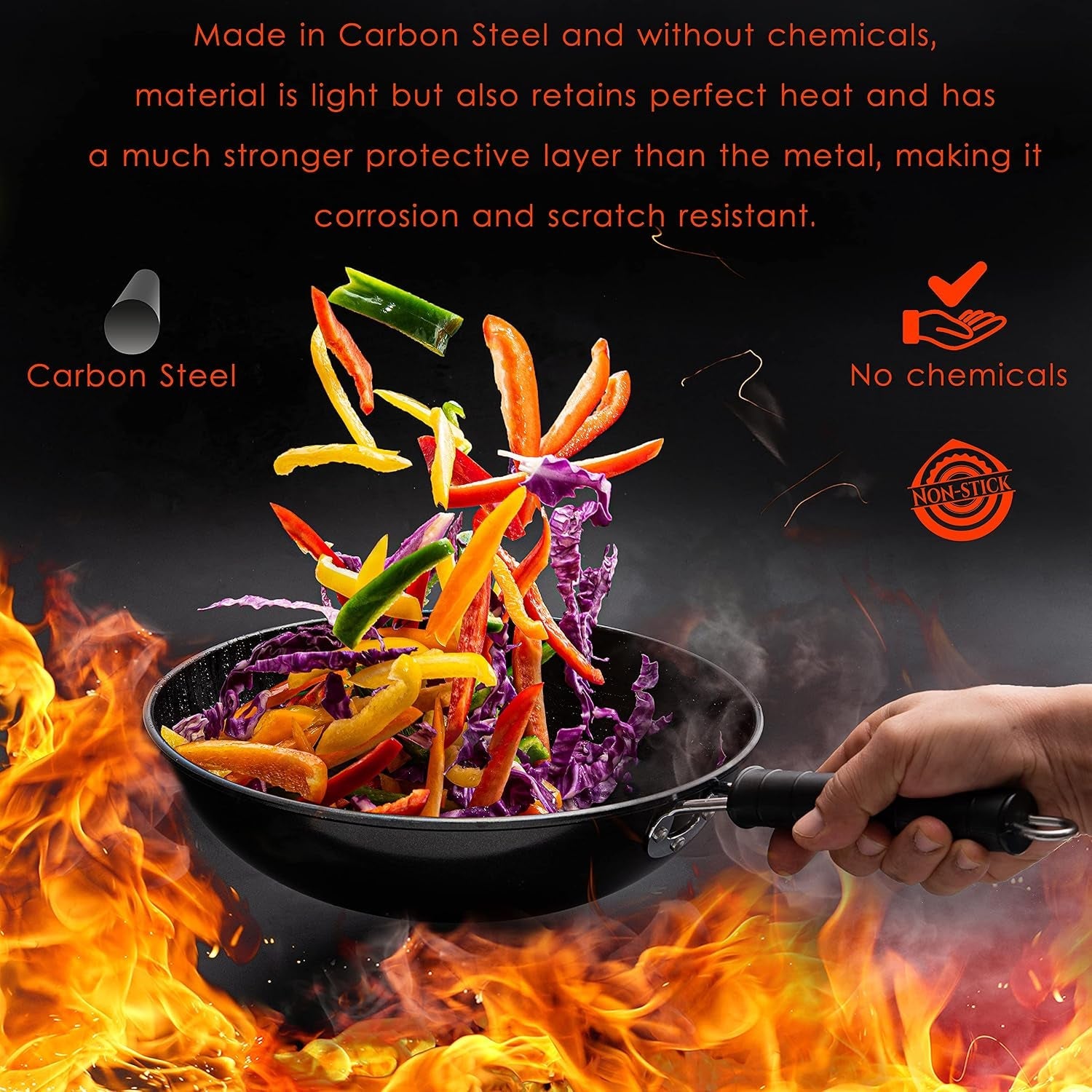 5-pcs-carbon-wok-set-carbon-steel-wok-pan-12-inch-woks-and-stir-fry-pans-chinese-wok-for-electric-induction-gas-stove-with-glass-lid-wok-spatula-chopping-board-paring-knife