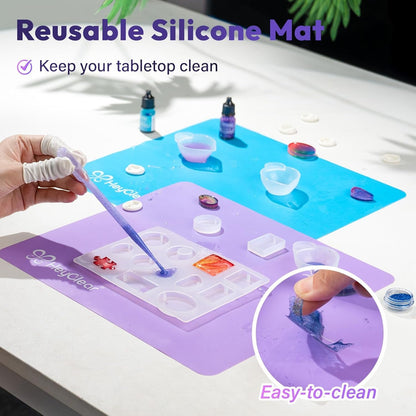 Silicone Measuring Cups Kit for Epoxy Resin 250&100Ml Mixing Cups6