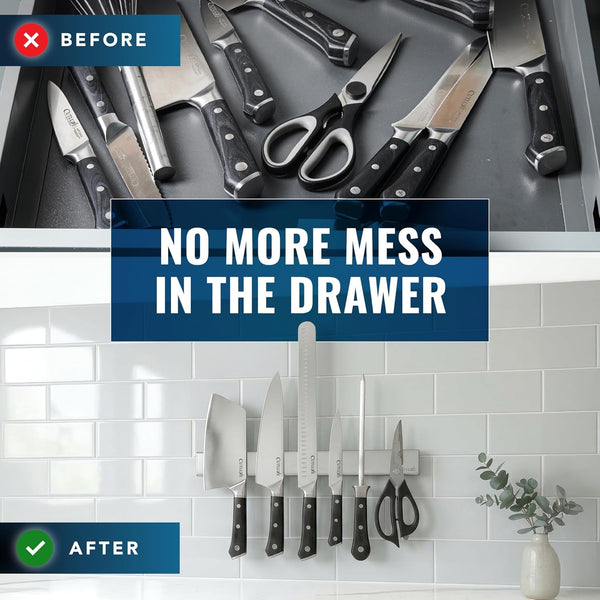 Magnetic Knife Holder for Wall & Fridge, 16" Knife Magnetic Strip4