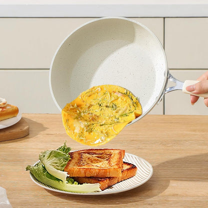 Mini Nonstick Egg Pan, 6.3 Inch Omelet Pan (16 Cm, White) | Small Single Serve Egg Nonstick Skillet, Medical Stone Coating Cookware with Heat-Resistant Handle2