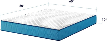 10 Inch Hybrid Mattress, Tight Top, Supportive Foam, Pocketed Coils, Certified Safe Foams & Fabric, Mattress in a Box, Twin2
