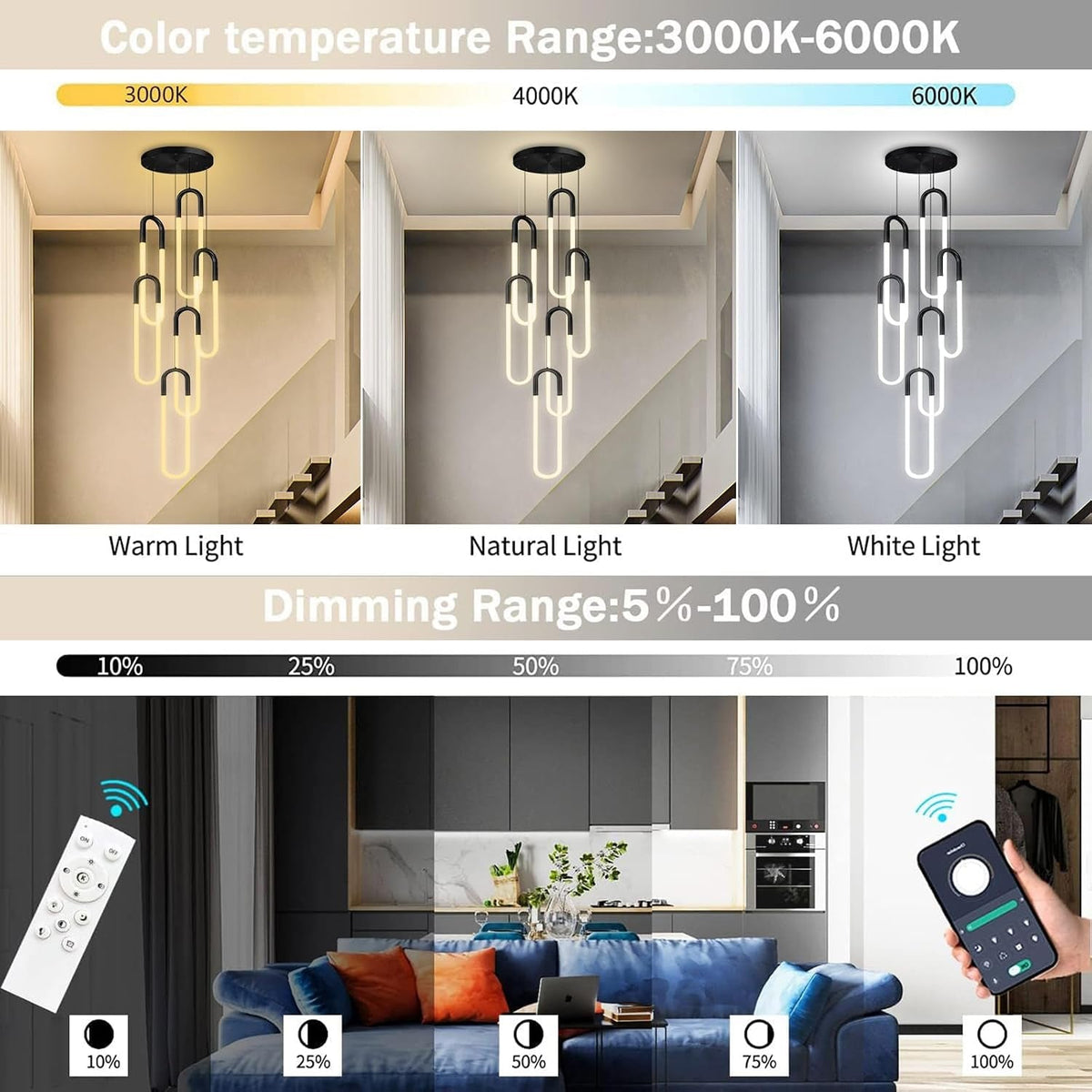 6-rings-118-modern-large-dimmable-led-chandelier-dining-room-pendant-light-fixtures-ring-chandelier-for-foyer-staircase-living-room-kitchen-island-black