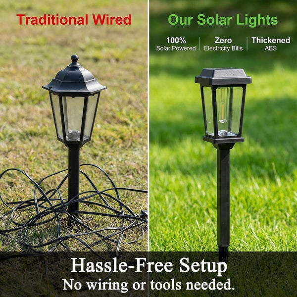 Solar Pathway Lights Outdoor 10 Pack, LED Solar Garden Lights4