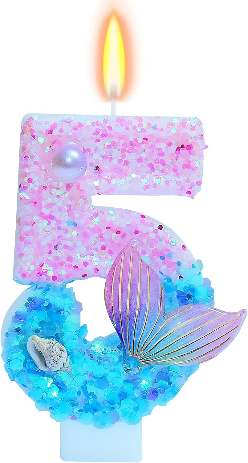 mermaid-themed-birthday-candles-number-5-girls-glitter-birthday-party-supplies-anniversary-party-decor-2-87-inch-cake-topper-decorations-mermaid-themed-number-5