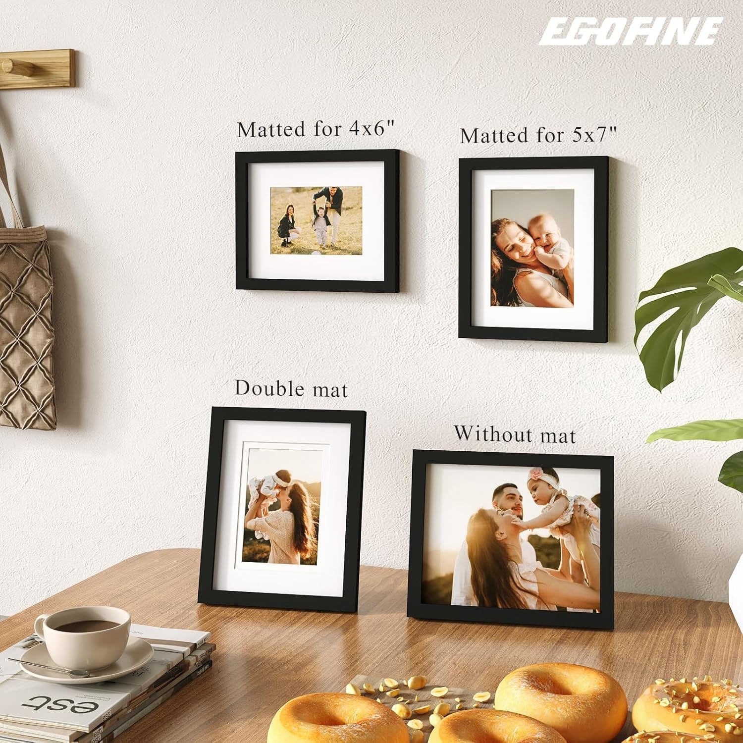 8x10-picture-frames-set-of-4-made-of-solid-wood-covered-by-plexiglass-4x6-and-5x7-with-mat-or-8x10-without-mat-for-table-top-display-and-wall-mounting-photo-frame-black