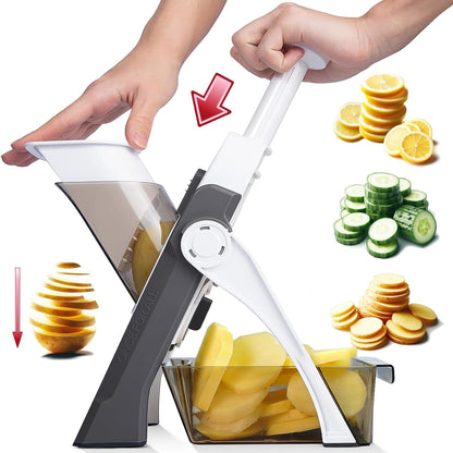 Safe Mandoline Slicer, Vegetable Slicer Potato Slicer, Gray1