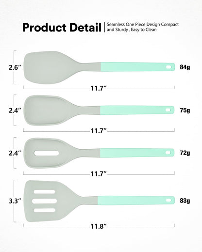 4-Pack Silicone Spatula Set, 600°F Heat Resistant, Ergonomic Grip2