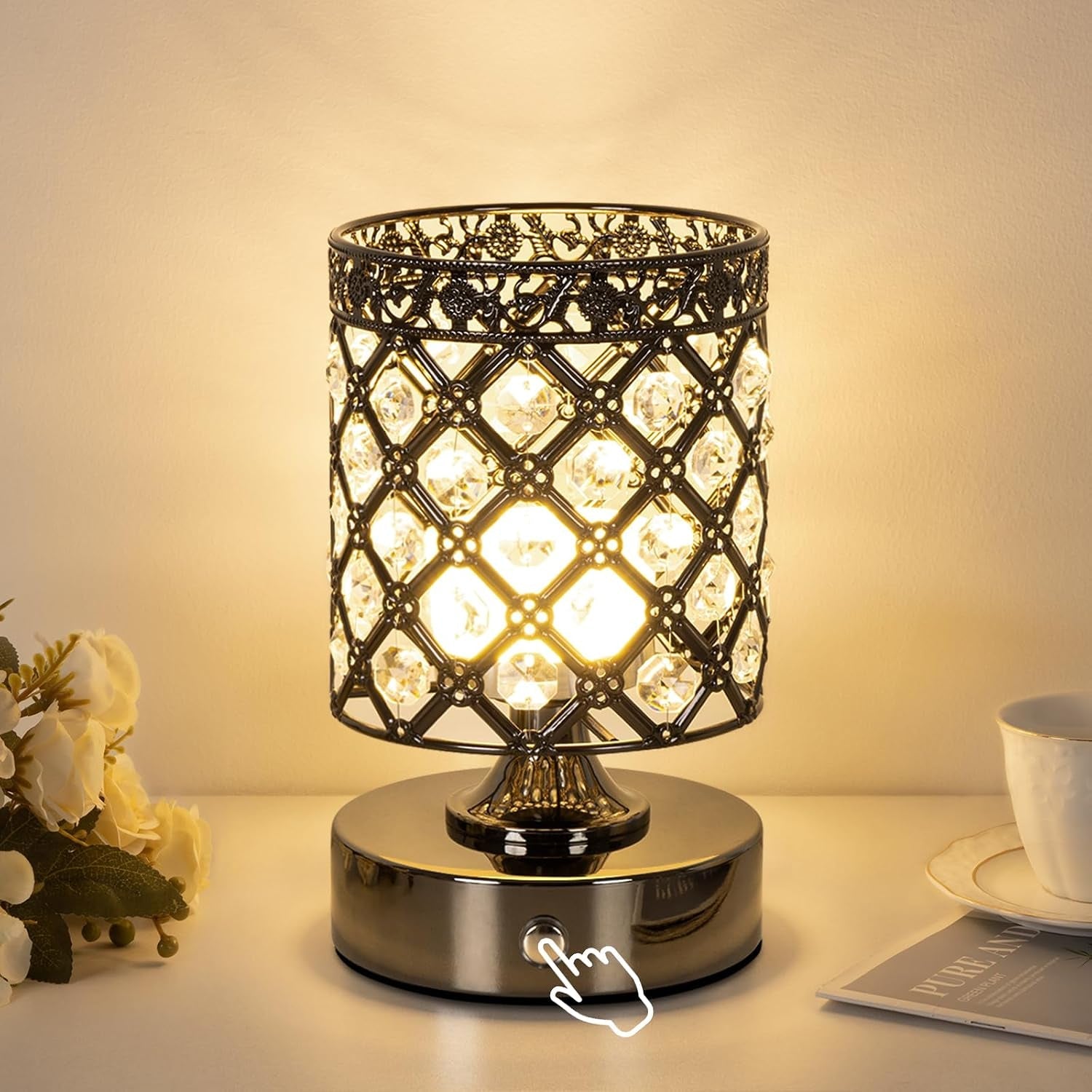 black-crystal-rechargeable-cordless-table-lamp-touch-small-desk-lamp