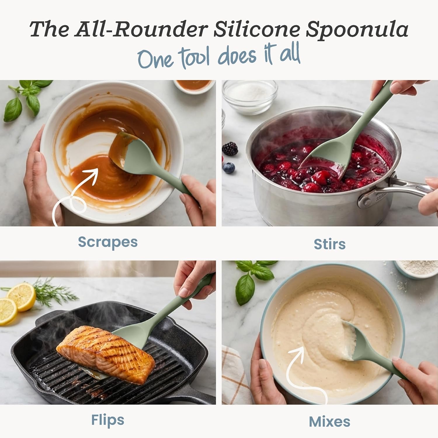starpack-silicone-spoonula-the-all-rounder-11-inch-lfgb-spoon-spatula-600-f-heat-resistant-bpa-free-one-piece-seamless-dishwasher-safe-for-nonstick-cookware-sage-green