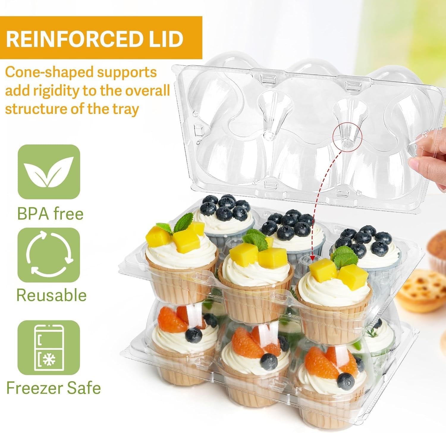 6-count-x-40-sets-cupcake-containers-clear-plastic-cupcake-boxes-thick-plastic-muffin-holders-with-detachable-tall-dome-lid-disposable-cupcake-carriers-bpa-free-standard-size