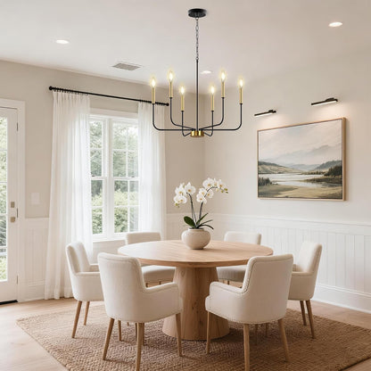 Black and Gold Chandeliers, 6-Light Farmhouse Chandeliers for Dining Room5