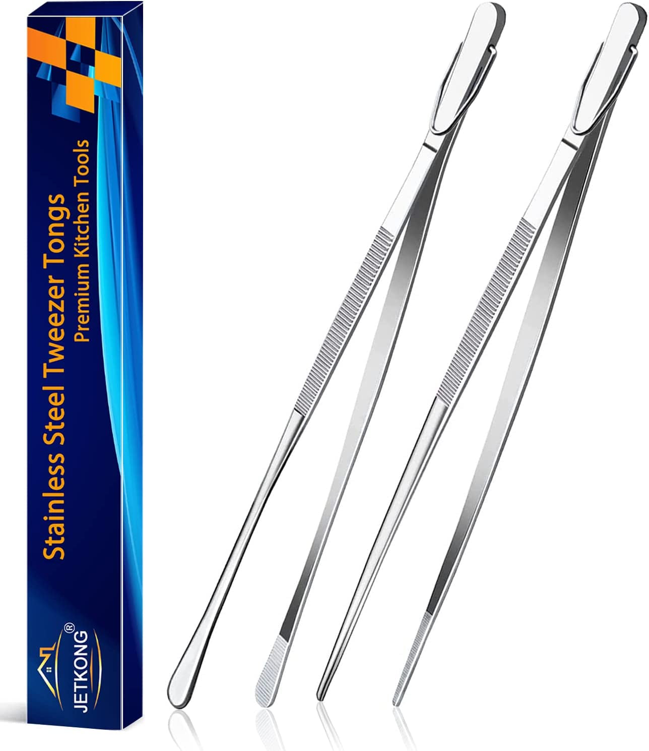 2-pcs-12-inch-kitchen-tweezers-fine-tweezer-tongs-extra-long-stainless-steel-cooking-tweezers-silver