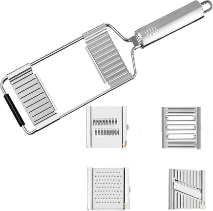 Multifunctional 4 in 1 Vegetable Slicer Cheese Grater Potato Grater Peeler Adjustable Kitchen Tool Fit for Salad Fries Chips and All Vegetable1