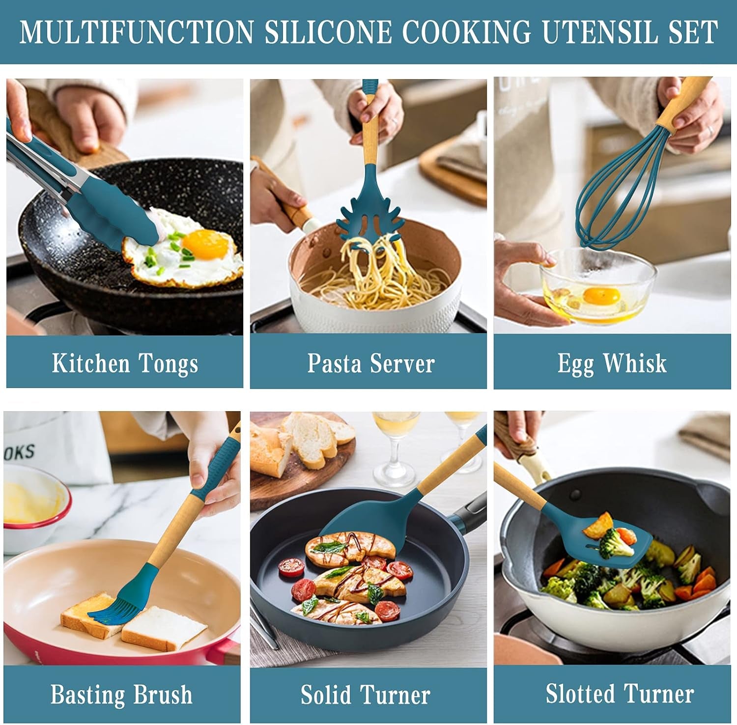 33-pcs-silicone-kitchen-utensils-set-heat-resistant-cooking-utensils-set-with-holder-wooden-handle-kitchen-gadgets-tools-spatula-for-nonstick-cookware