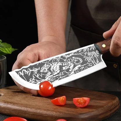 Meat Cleaver, 8 Inch Forged Kitchen Butcher Knife Stainless Steel Boning Peeling Cooking Knife Chef Slicing Cutter Fruit Knives6