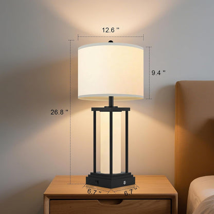 26.8'' Farmhouse Table Lamps Set of 2(Bulbs Included)5