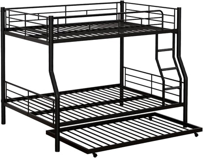 Full XL over Queen Bunk Bed with Trundle, Convertible Detachable 3 Beds8
