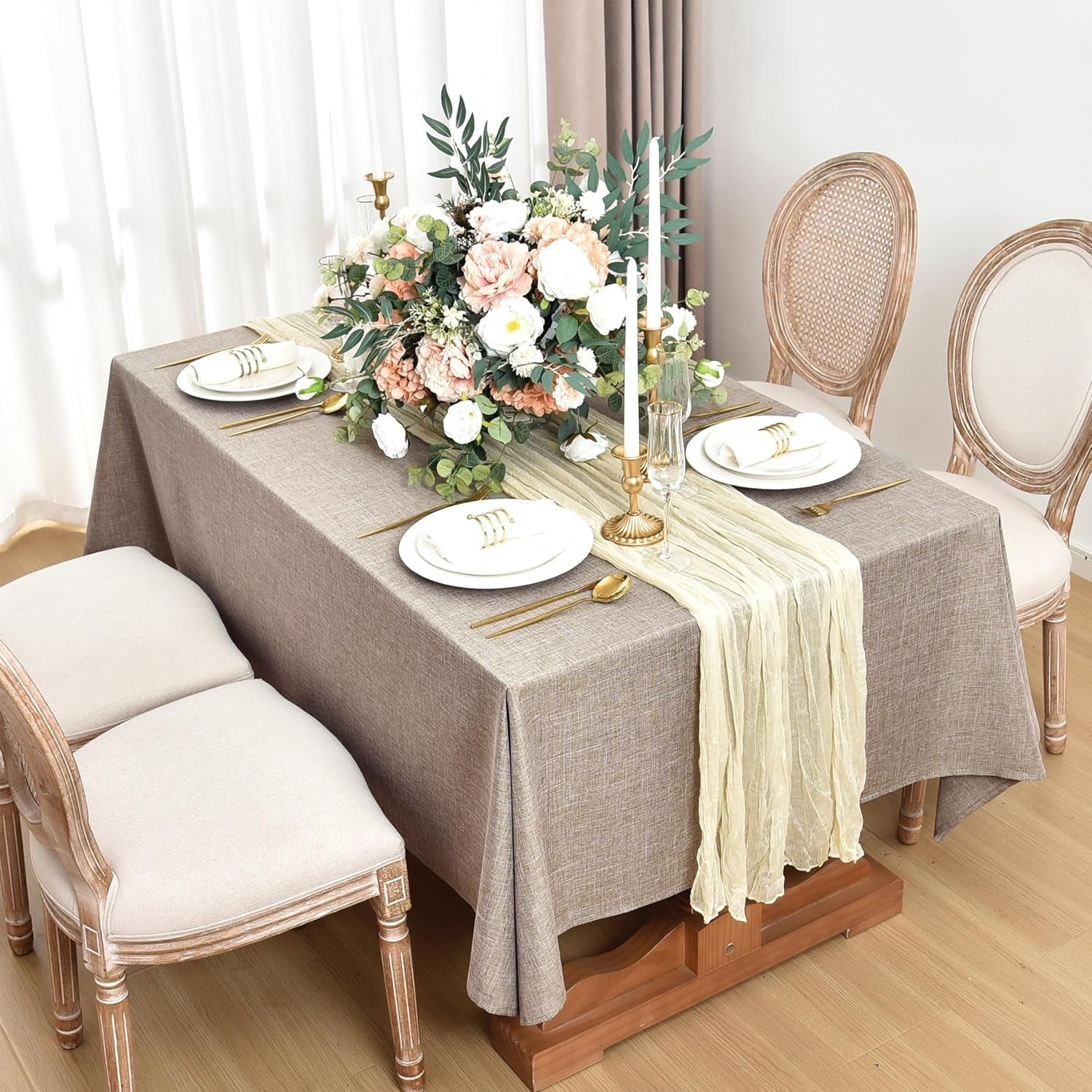 2-pack-linen-textured-rectangle-tablecloths-52-x-70-inch-nature