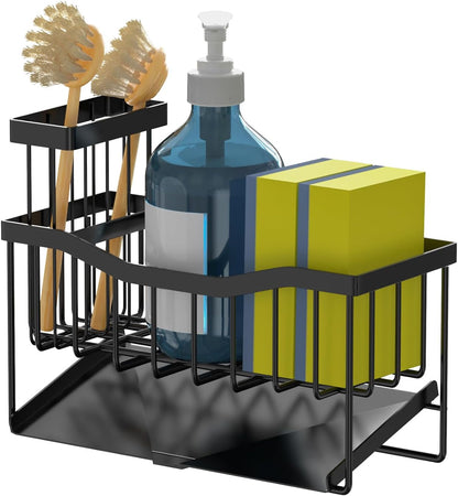 Maifan Sink Caddy Sponge Holder for Kitchen with Brush Holder and Stainless Steel Self Drain Tray, Rustproof Kitchen Sink Organizer for Sponge, Soap Dispenser Storage Accessories7