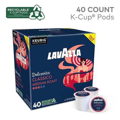 Lavazza Dolcevita Classico, Single-Serve Keurig K-Cup Pods, Medium Roast Coffee, 40-Count Box3