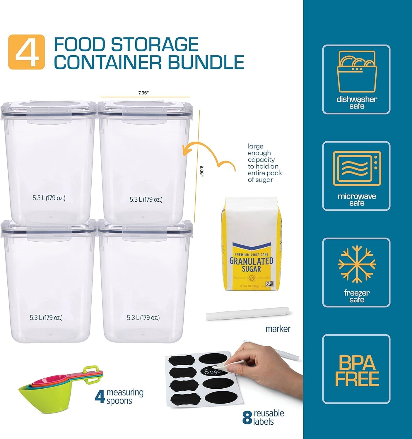 flour-sugar-storage-containers-5-3l-4pk-great-rice-canisters-sets-for-the-kitchen-pantry-large-food-storage-containers-with-lids-airtight