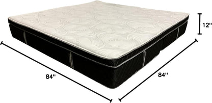Triad Colossal 84X84 Mattress, 12" Graphite Memory Foam Wyoming King Mattress Cooling and Pressure Relieving, Plush Feel.2