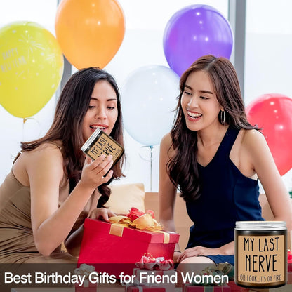Gifts for Women Men, Birthday Gifts for Women, Mom, Her, Him - My Last Nerve Lavender Candles - Funny Best Friend, White Elephant Gift for Adults, Coworkers, Sister, Bestie6
